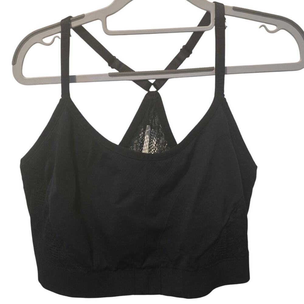 Torrid Curve Black Floral Lace No Underwire Racerback Women's Bra 3 - 3X